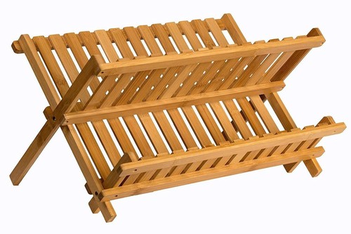 Wooden dish drying rack - dish,