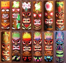 CLEARANCE Tiki Bar Mask Sign 50cm Decoration Wall Hanging Mask Wood Carving