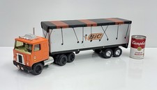 Large 21 1/2” Vintage Maximum Overdrive Folk Art Semi Truck Orange BiC Truck ?