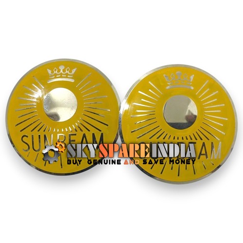 Petrol fuel tank - yellow, badges