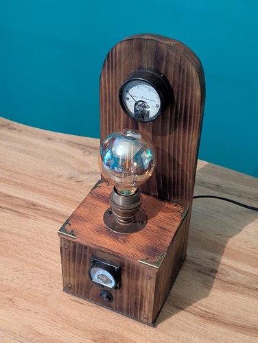 Steampunk duo dial lamp table - duo,