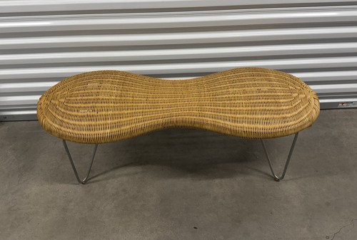 Rare rattan peanut bench - rare,