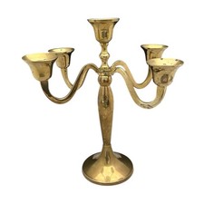 Vintage Brass 5 Candle Holder