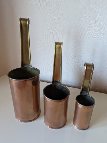 Set antique copper brass - of, copper/brass