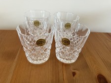 4 x Cristal d’Arques Whiskey 24% Lead Crystal Tumbler Made in France