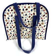 Craft Project Organizer Tote Bag, Zipper Close, Sewing, Needlework, Free Ship