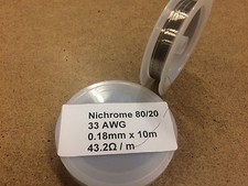 0.18mm x 10m 33 AWG Nichrome