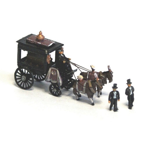 Horse drawn hearse figures - horse,