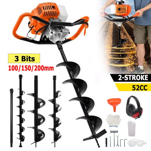 52cc petrol post hole borer - hole,