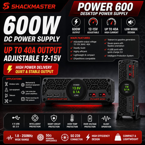 Shackmaster power 600 40a 600w - shackmaster,