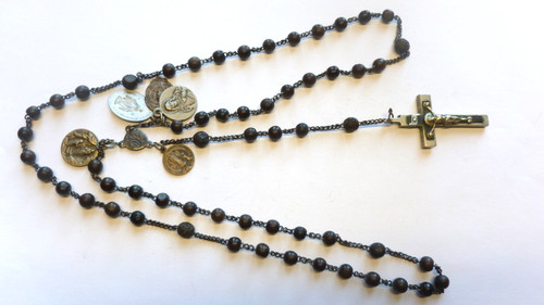 2605 old rosary bead - rosary,