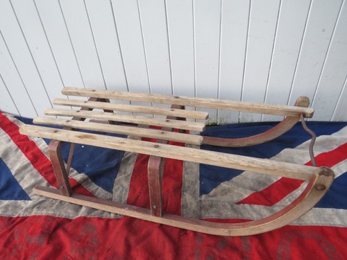 Antique vintage wooden - wooden, sledge