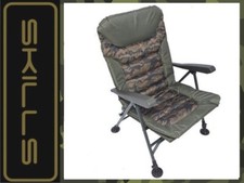 Carp Fishing Chair Skills Tackle high back recliner arm rests Nash Fox Solar