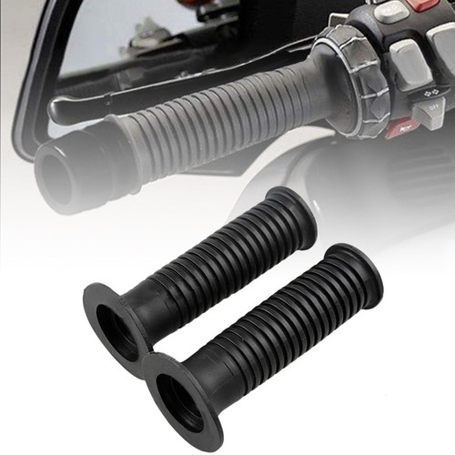 Black throttle hand grips - hand,
