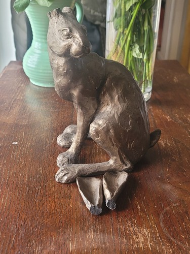Hare sculpture bronze effect - sculpture,