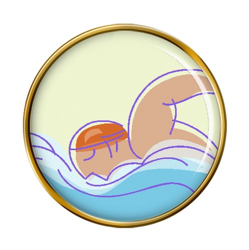 Swimming pin badge - swimming,