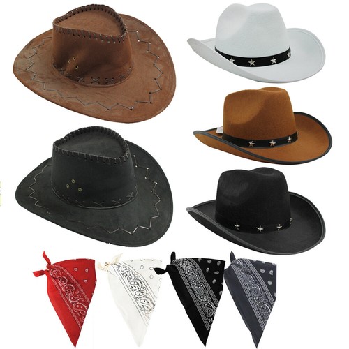 Cowboy hat and bandana wild - and,