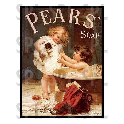 Pears soap retro metal - soap,