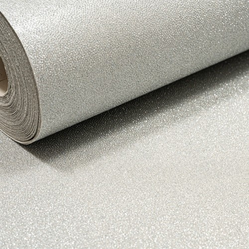 Plain silver glitter wallpaper - plain,
