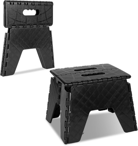 Folding step stool - stool, black