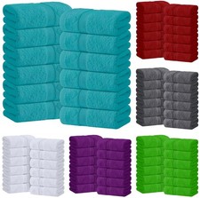 24 X Hand Towels 100% Egyptian Cotton Hotel Salon Hairdresser Spa Hand Towel Set