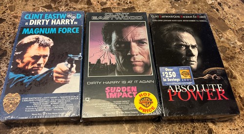 Clint eastwood sealed vhs lot - vhs, lot-