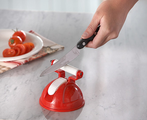 Ceramic knife sharpener with - knife,
