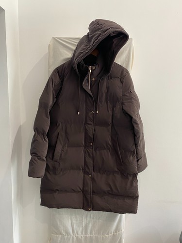Zara brown hooded puffer coat - zara,