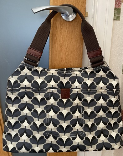 Orla kiely large handbag blue - kiely,