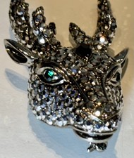 Butler & Wilson Stag Head Brooch rare Vintage  