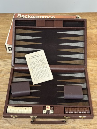 Vintage retro backgammon set - backgammon,