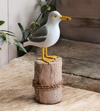 Hand-Carved Wooden Seagull