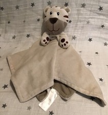 Primark Early Days Tiger Cat Beige & Brown Comforter Soft Toy 45cm x 46cm