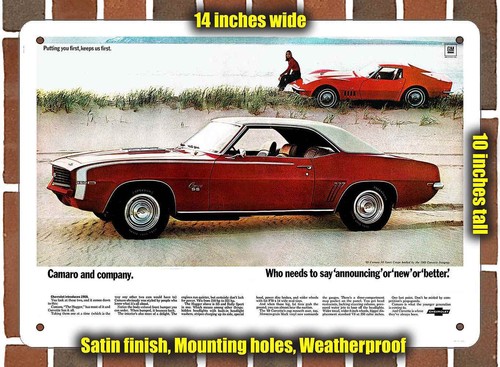 Metal sign 1969 camaro - sign,