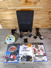 Sony PlayStation 2 PS2 FAT Black Console Bundle, Official Controller 4 Games Pal