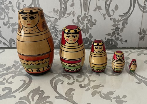 Red vintage russian - russian, matryoshka