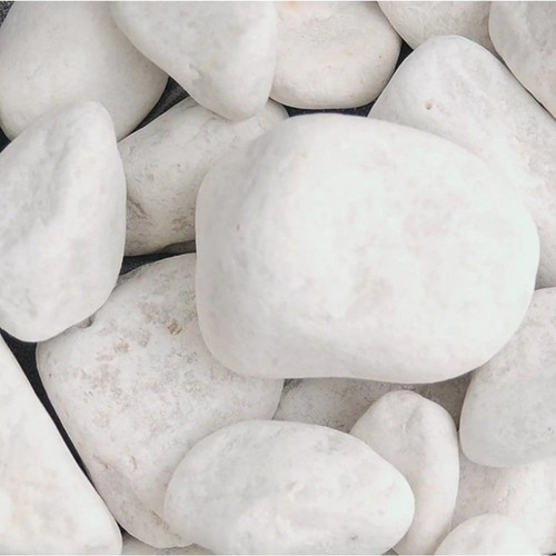 White cobbles 40mm - white,