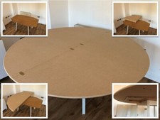 Folding round table top eXtender