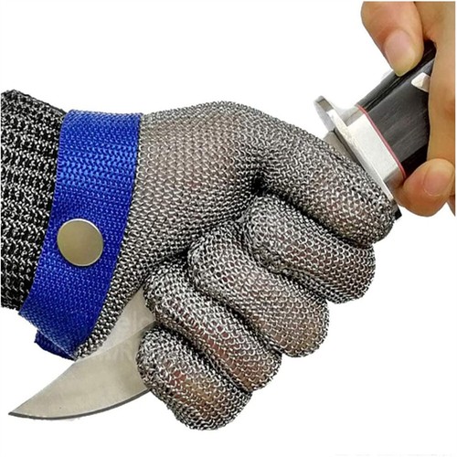 Stainless steel mesh glove - stainless,