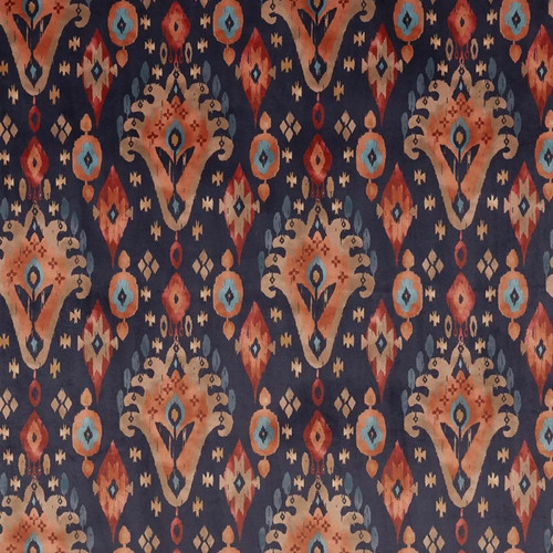Kasbah ink curtain fabric - ink,