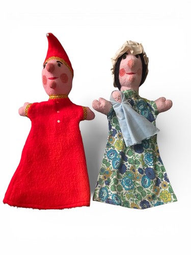 Vintage hand puppets punch - punch, &