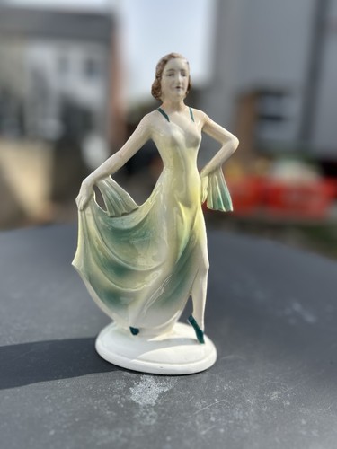 Art deco lady figurine - art,
