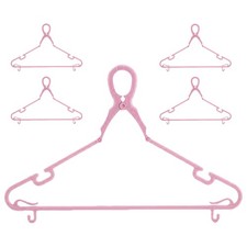 5pcs Heavy-duty Clothes Hangers Practical Plastic Hangers Windproof Clothes