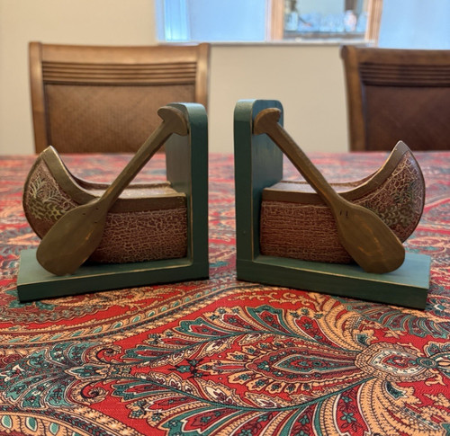 Rustic wooden canoe oars set - canoe,