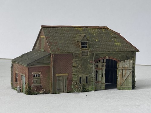 Gauge building scenery barn - n,