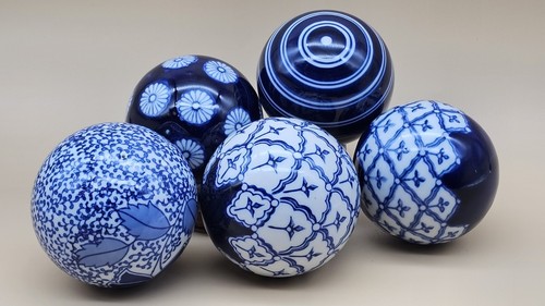 Vintage blue white - blue, ceramic
