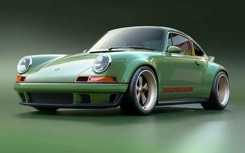 Porsche 911 classic green - porsche, cla