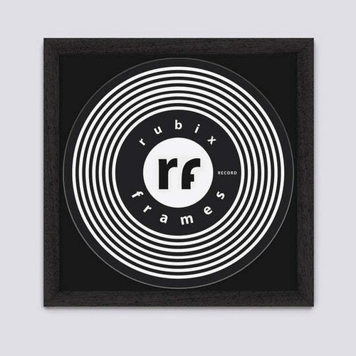 Record frame black - record,