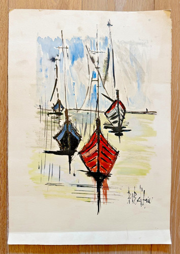 Vintage mcm harbor boats - vintage,
