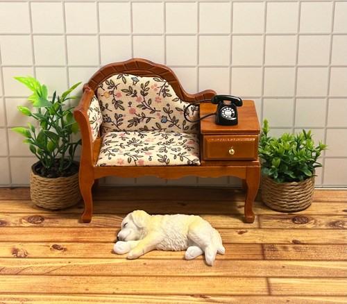 Doll house telephone table - house,